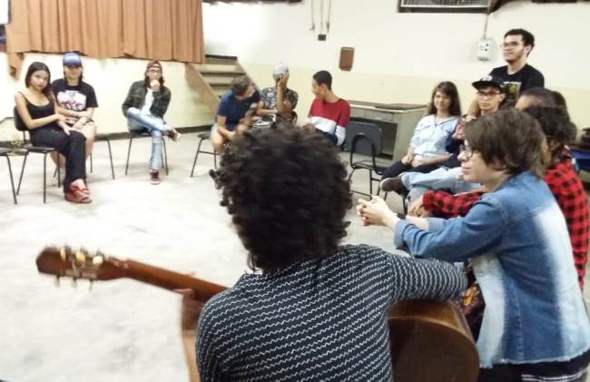 Roda de Conversa foi realizada no auditório da Escola Estadual Alberto Giovanini, de Coronel Fabriciano. Foto: Arquivo/Escola